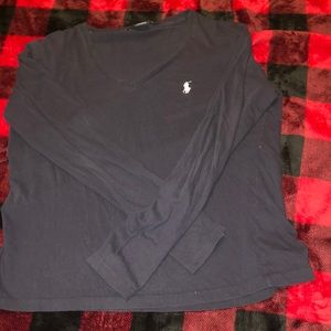 dark blue long sleeve with small design